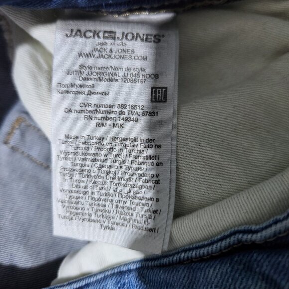 Jack and Jones Jeans Men's 36 x 32 Slim Fit Tim Designer Denim Mid Rise - Picture 11 of 12